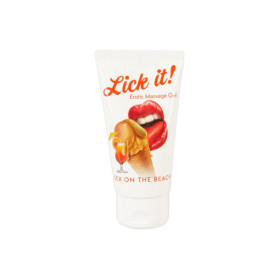 Lubrifiant et gel de massage végétalien comestible sex on the beach goût fruité  50ml 